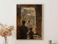 Ajanta Caves Wall Art, Father And Son Decor - Dad Birthday Gift