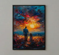 Thar Desert Poster, Father And Child Decor - Fathers Day Gift