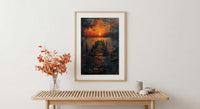 1776 Landscape Wall Art, American Revolution Decor - Historic Battlefield Print