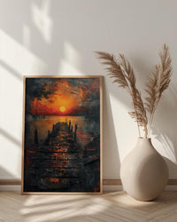 1776 Landscape Wall Art, American Revolution Decor - Historic Battlefield Print
