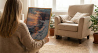 Delaware River Poster, Winter Americana Decor - Historic Landscape Art