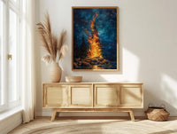 Signal Fire Wall Art, New England Landscape Decor - Historic Americana Print