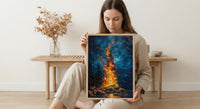 Signal Fire Wall Art, New England Landscape Decor - Historic Americana Print