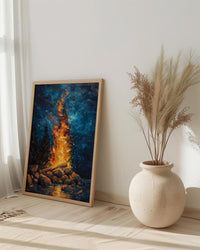 Signal Fire Wall Art, New England Landscape Decor - Historic Americana Print