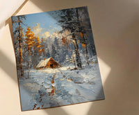 Valley Forge Poster, American Revolution Decor - Historic Winter Landscape