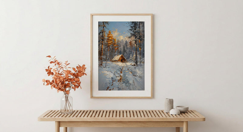 Valley Forge Poster, American Revolution Decor - Historic Winter Landscape