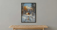 Valley Forge Poster, American Revolution Decor - Historic Winter Landscape