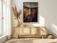 Colonial Scout Portrait Wall Art, Historic Americana Decor - Rugged Pioneer Print