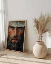 Colonial Scout Portrait Wall Art, Historic Americana Decor - Rugged Pioneer Print