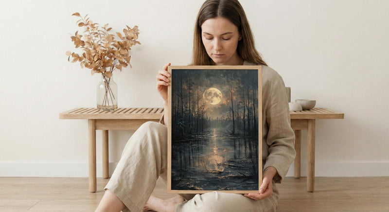 Continental Army Camp Art Print, Historic Swamp Decor - Midnight Americana Poster