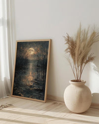 Continental Army Camp Art Print, Historic Swamp Decor - Midnight Americana Poster