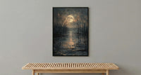 Continental Army Camp Art Print, Historic Swamp Decor - Midnight Americana Poster