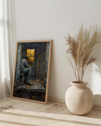Colonial Soldier Poster, Historic Porch Decor - Vintage Americana Watch Art