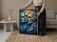 Mount Rushmore Art Print, Historic Monument Decor - Patriotic Landscape Poster