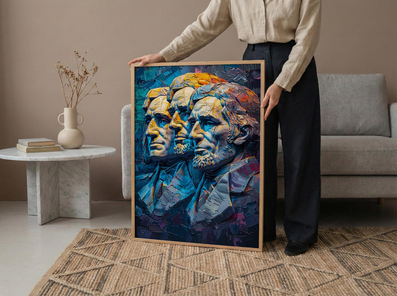 Mount Rushmore Art Print, Historic Monument Decor - Patriotic Landscape Poster