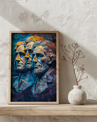 Mount Rushmore Art Print, Historic Monument Decor - Patriotic Landscape Poster