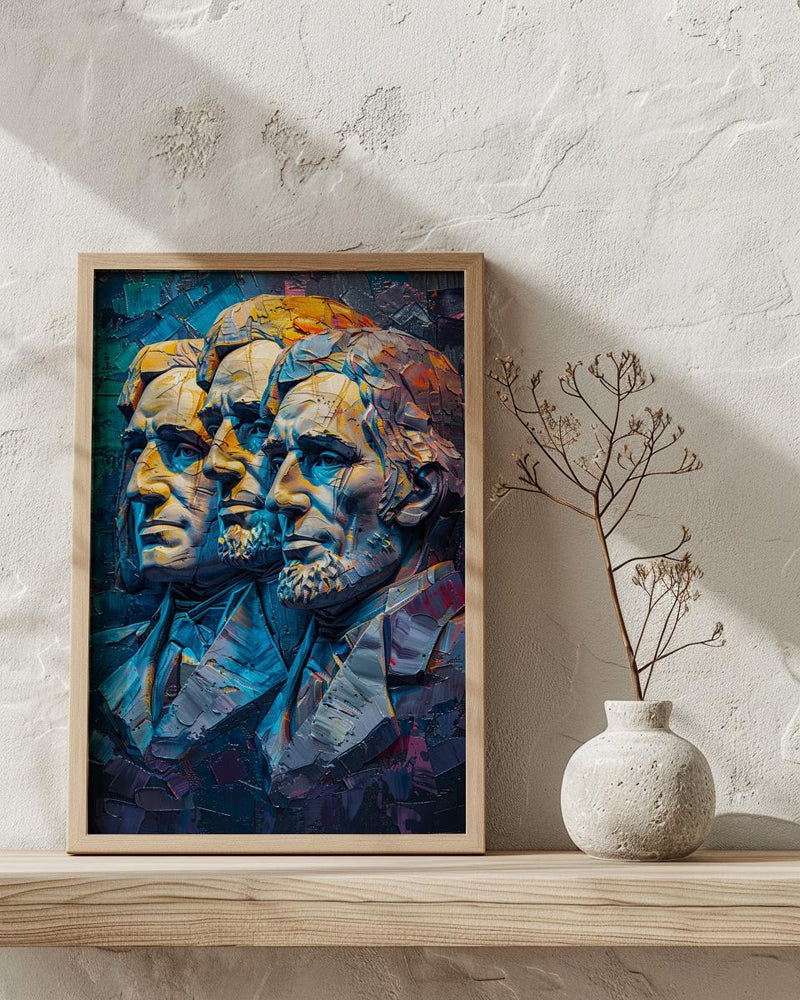 Mount Rushmore Art Print, Historic Monument Decor - Patriotic Landscape Poster