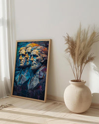 Mount Rushmore Art Print, Historic Monument Decor - Patriotic Landscape Poster
