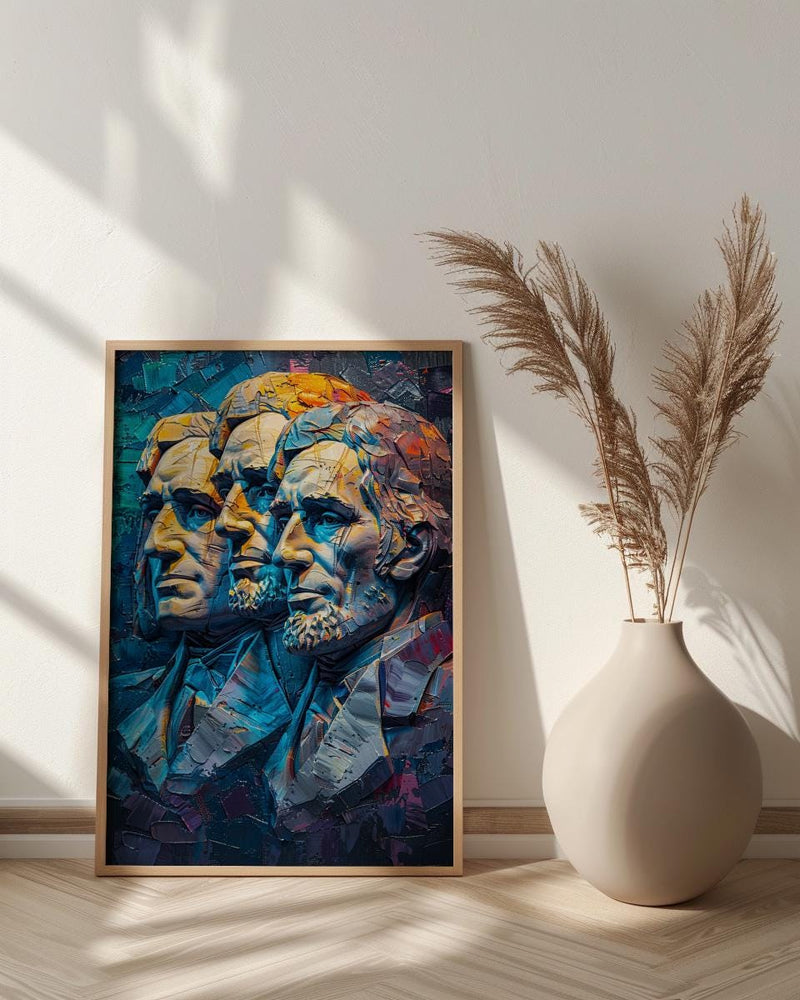 Mount Rushmore Art Print, Historic Monument Decor - Patriotic Landscape Poster