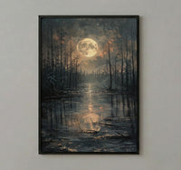 Continental Army Camp Art Print, Historic Swamp Decor - Midnight Americana Poster