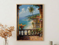 Goa Window Wall Art, Tropical Beach Decor - Palm Tree Summer Print