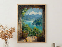 Philippines Window Poster, Chocolate Hills Decor - Tropical Mango Art