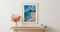 Copacabana Beach Art, Brazil Summer Decor - Rio Ocean Print