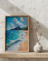 Copacabana Beach Art, Brazil Summer Decor - Rio Ocean Print