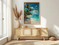 San Andres Art Print, Colombia Beach Decor - Tropical Palm