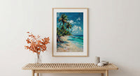 San Andres Art Print, Colombia Beach Decor - Tropical Palm
