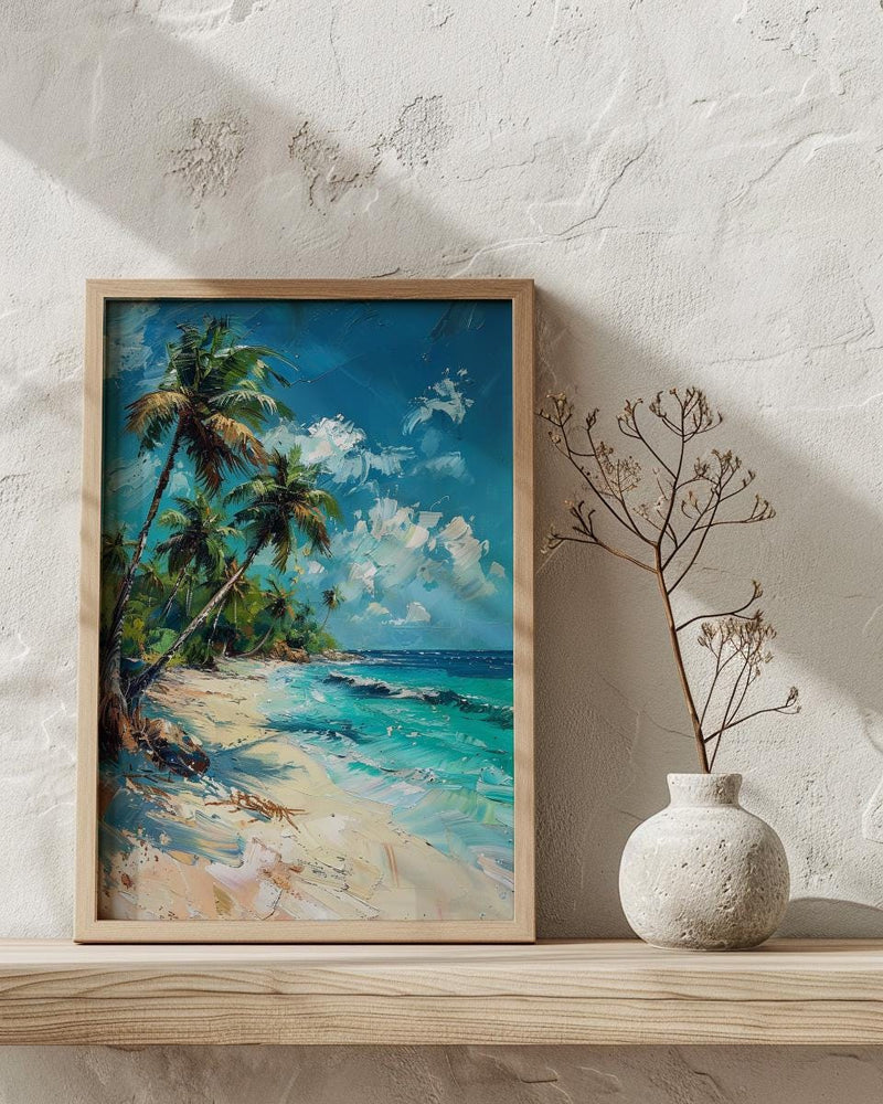 San Andres Art Print, Colombia Beach Decor - Tropical Palm