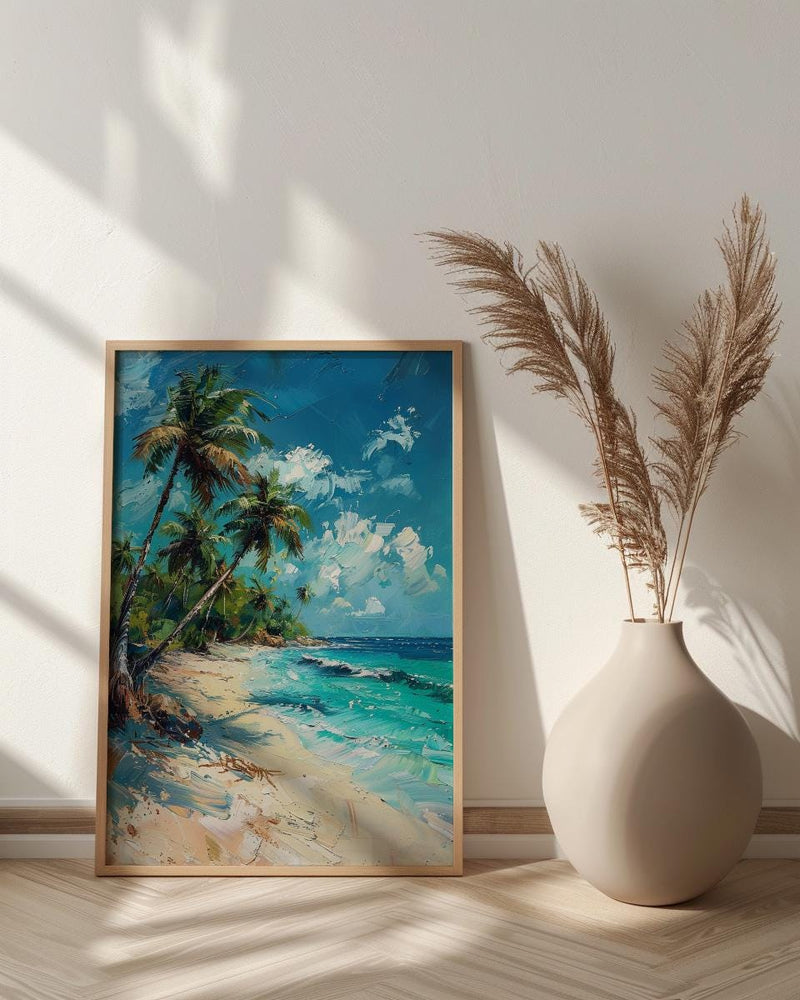 San Andres Art Print, Colombia Beach Decor - Tropical Palm