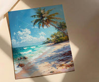 Punta Cana Wall Art, Dominican Beach Decor - Blue Ocean Poster