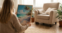 Punta Cana Wall Art, Dominican Beach Decor - Blue Ocean Poster