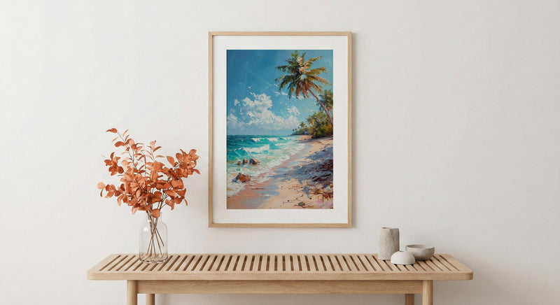 Punta Cana Wall Art, Dominican Beach Decor - Blue Ocean Poster