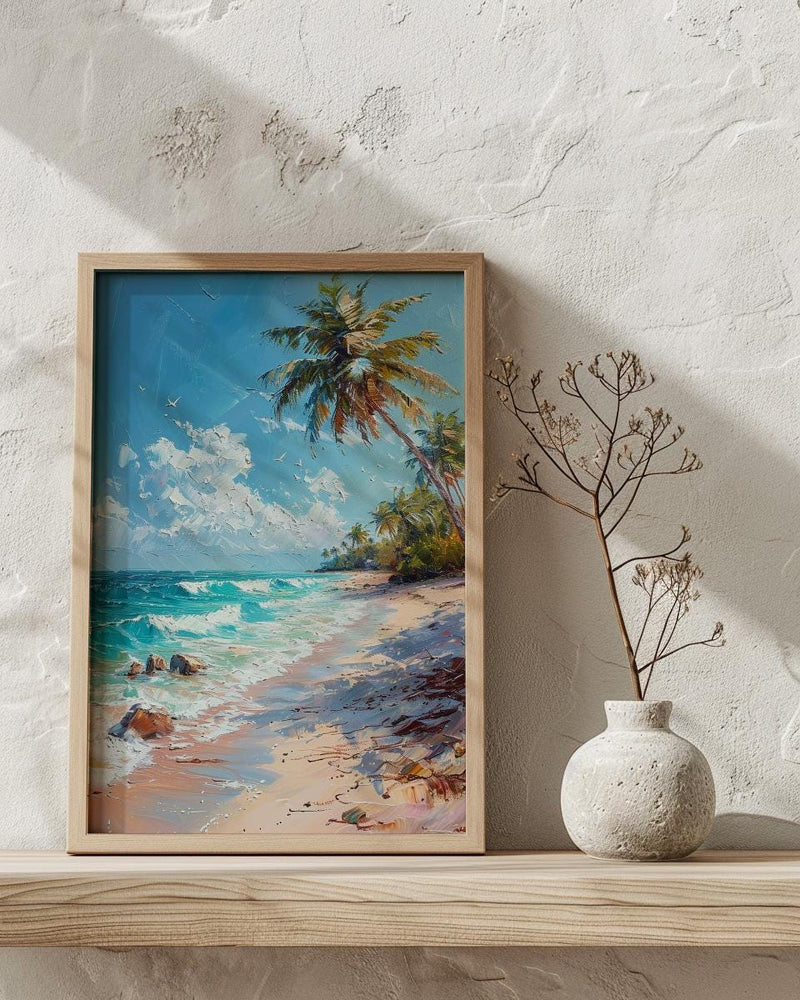 Punta Cana Wall Art, Dominican Beach Decor - Blue Ocean Poster