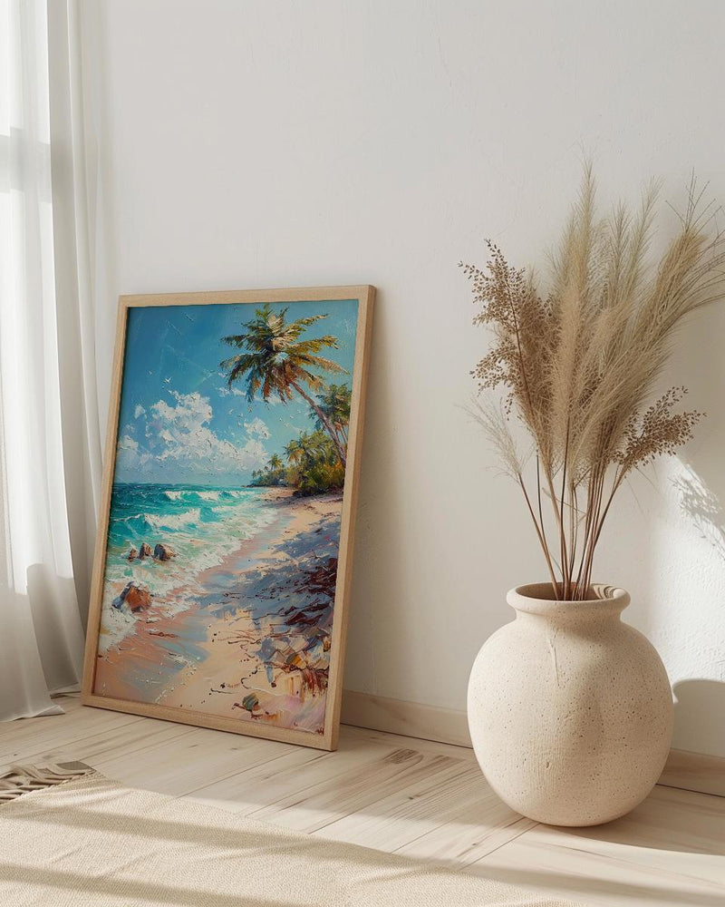 Punta Cana Wall Art, Dominican Beach Decor - Blue Ocean Poster
