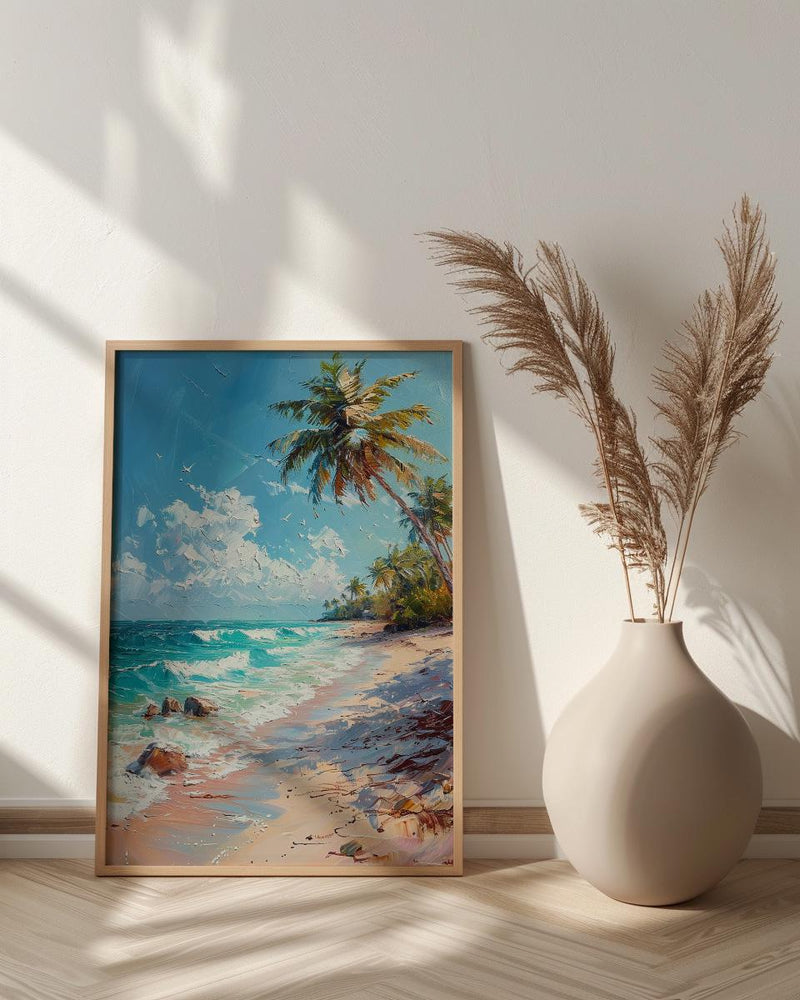 Punta Cana Wall Art, Dominican Beach Decor - Blue Ocean Poster