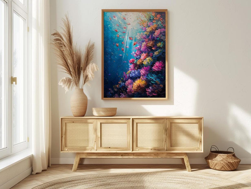 Roatan Coral Reef Art Print, Honduras Travel Decor - Ocean Wall Art