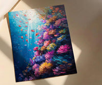 Roatan Coral Reef Art Print, Honduras Travel Decor - Ocean Wall Art
