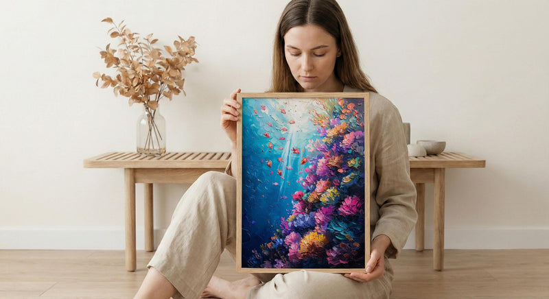 Roatan Coral Reef Art Print, Honduras Travel Decor - Ocean Wall Art