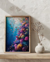 Roatan Coral Reef Art Print, Honduras Travel Decor - Ocean Wall Art