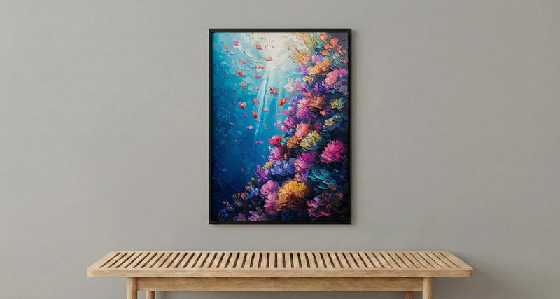 Roatan Coral Reef Art Print, Honduras Travel Decor - Ocean Wall Art