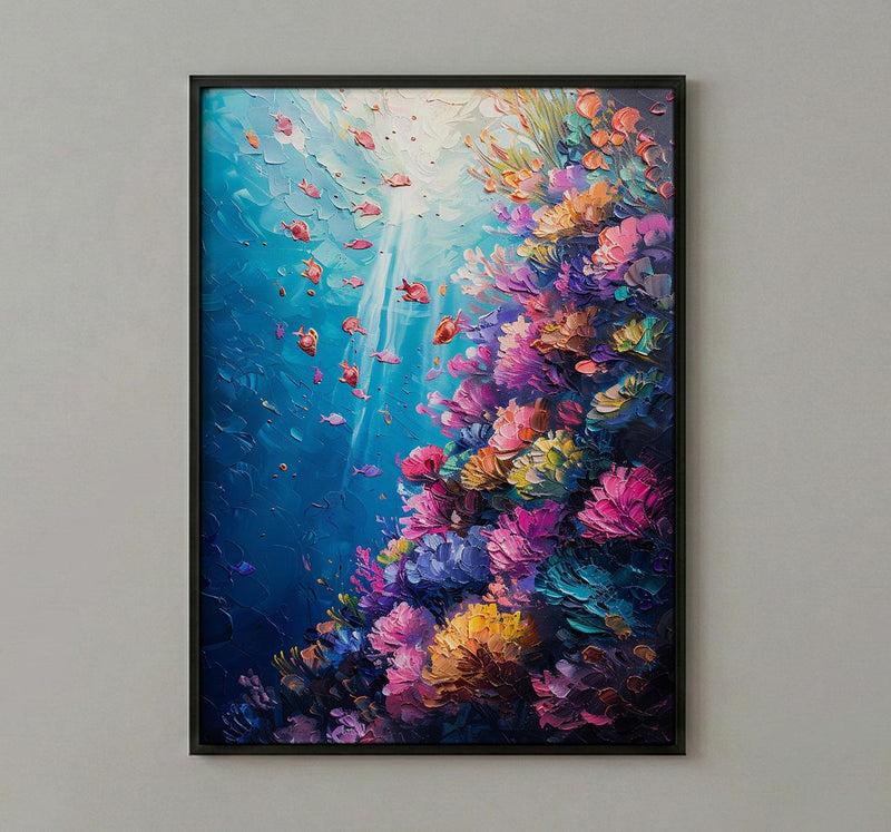 Roatan Coral Reef Art Print, Honduras Travel Decor - Ocean Wall Art