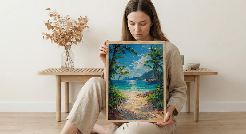 Costa Rica Beach Art Print, Manuel Antonio Wall Decor - Tropical Jungle