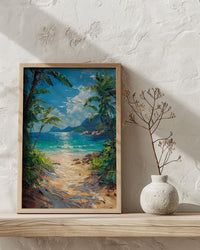 Costa Rica Beach Art Print, Manuel Antonio Wall Decor - Tropical Jungle