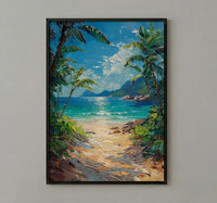 Costa Rica Beach Art Print, Manuel Antonio Wall Decor - Tropical Jungle