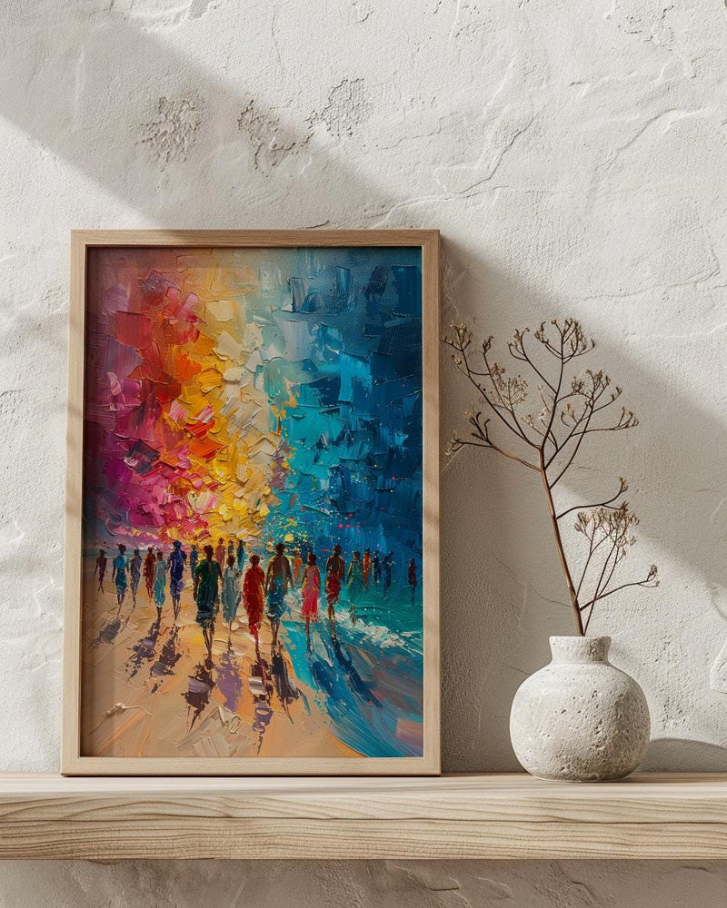 4th Of July Beach Party Art Print, Summer Celebration Wall Decor - Coastal Poster