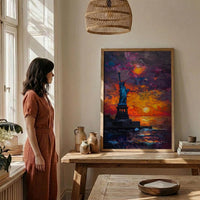 Statue Of Liberty Art Print, NYC Patriotic Decor - Independence Day Poster