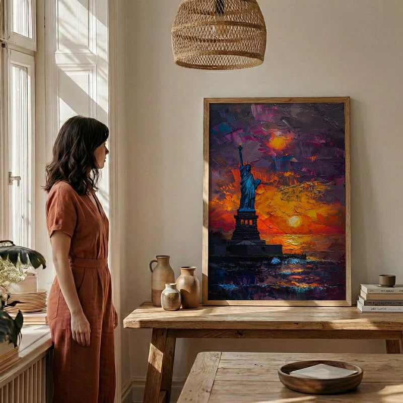 Statue Of Liberty Art Print, NYC Patriotic Decor - Independence Day Poster